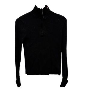 Polo jeans co. Ralph Lauren logo embroidered half-zip sweater NAVY rib L large